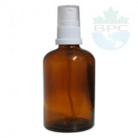 100 ml Amber Glass Bottle With White Sprayer