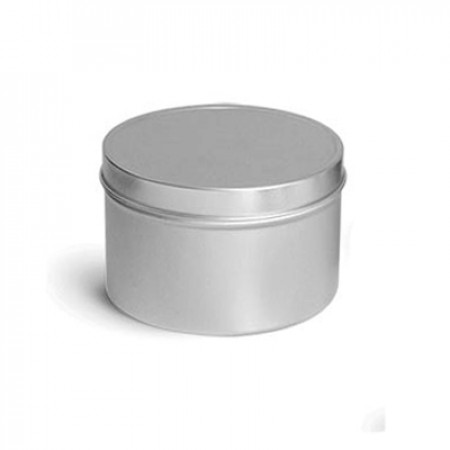 4 OZ Deep Metal Tin With Slip  Cover Top