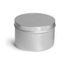 6 OZ Deep Metal Tin With Slip Cover Top