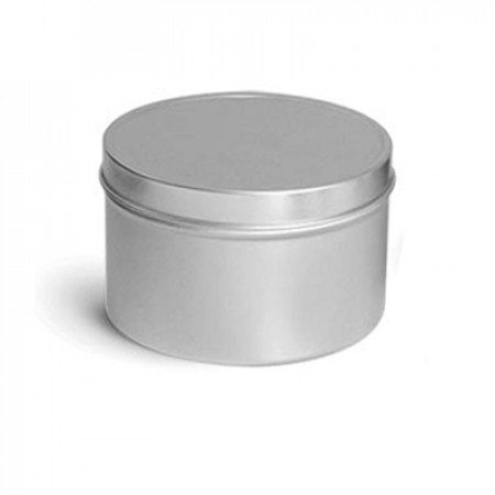 6 OZ Deep Metal Tin With Slip Cover Top