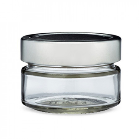 150ml Clear Glass Jar With Silver Cap