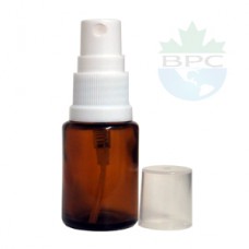 15 ml Amber Glass Bottle With White Sprayer