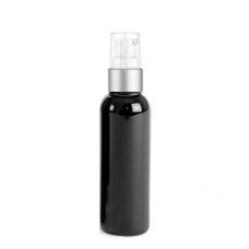 2 Oz Black Bottle With Silver Treatment Pump