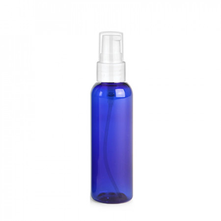 2 Oz Blue Bottle With White Treatment Pump 