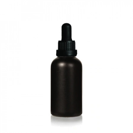 30ml Black Glass Bottle With Tamper Evident Dropper