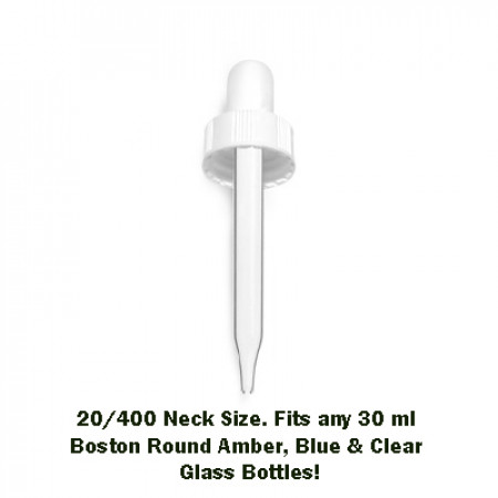 30 ml White Dropper 20/400 Neck Size