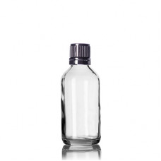 60 ml Euro Glass Bottle With Tamper Evident Black Cap