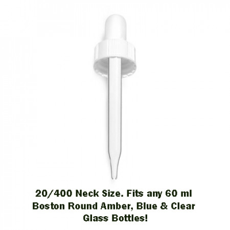 60 ml White Dropper 20/400 Neck Size