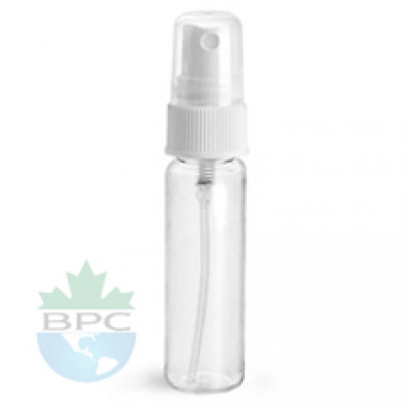 1 Oz Clear PET Bottle With White Sprayer