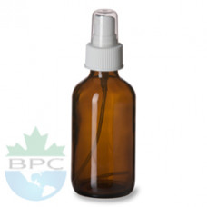 2 Oz Amber Glass Bottle With White Sprayer