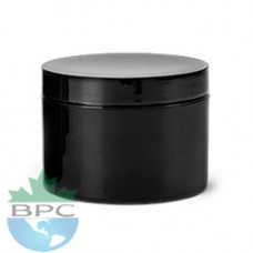 2 OZ Double Wall Black Jar With Black Cap