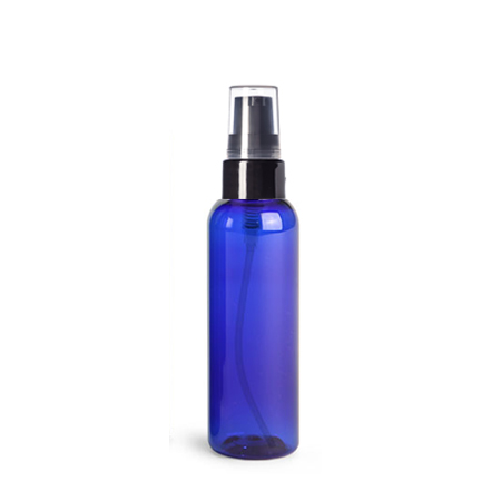 2 Oz Blue Bottle With Black Treatment Pump 