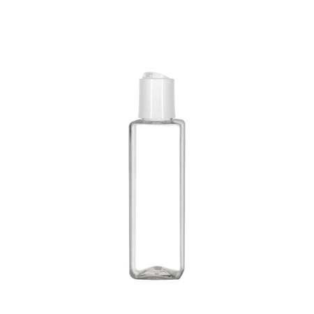 2 Oz Square PET Bottle With White Disc Cap