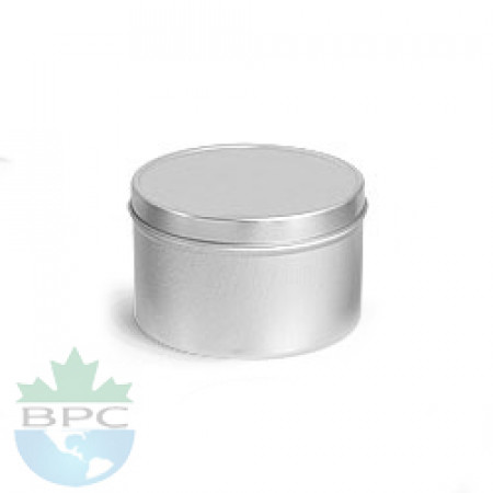 2 OZ Deep Metal Tin With Slip Cover Top