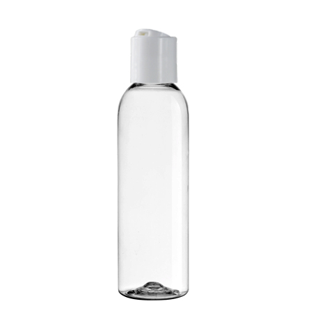 4 Oz PET Bullet Bottle With White Disc Cap