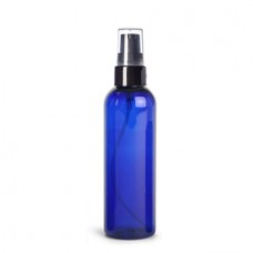 4 Oz Blue PET Bottle Bottle With Black Treatment Pump