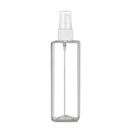 4 Oz Square PET Bottle With White Sprayer