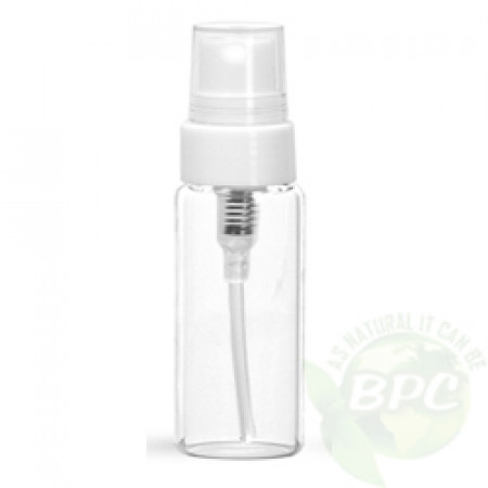 10 ml Clear Glass with white atomiser