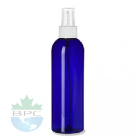 8 Oz Blue Pet Cylinder With White Sprayer