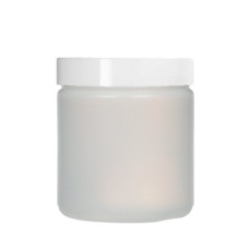 8 Oz Natural Jar With White Cap (250 ml)