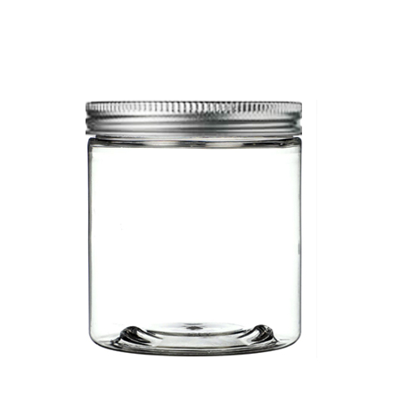 8 Oz PET Jar With Silver Metal Cap