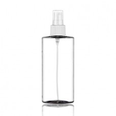 8 Oz PET Cylinder Bottle With White Sprayer