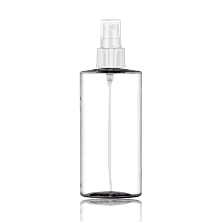 8 Oz PET Cylinder Bottle With White Sprayer