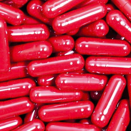 Red Gelatin Capsules Size 00