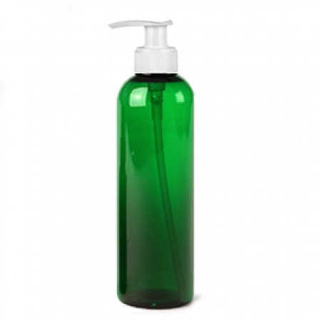 8 Oz Green Pet Bottle With White  Pump