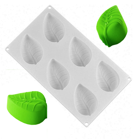 6 Cavity Large Leaf Silicone Mold